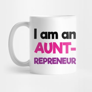 I am an Auntrepreneur | Black Pink Purple | White Mug